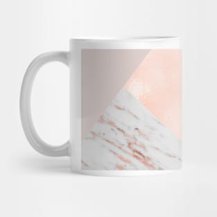 Blush pink layers of rose gold and marble Mug